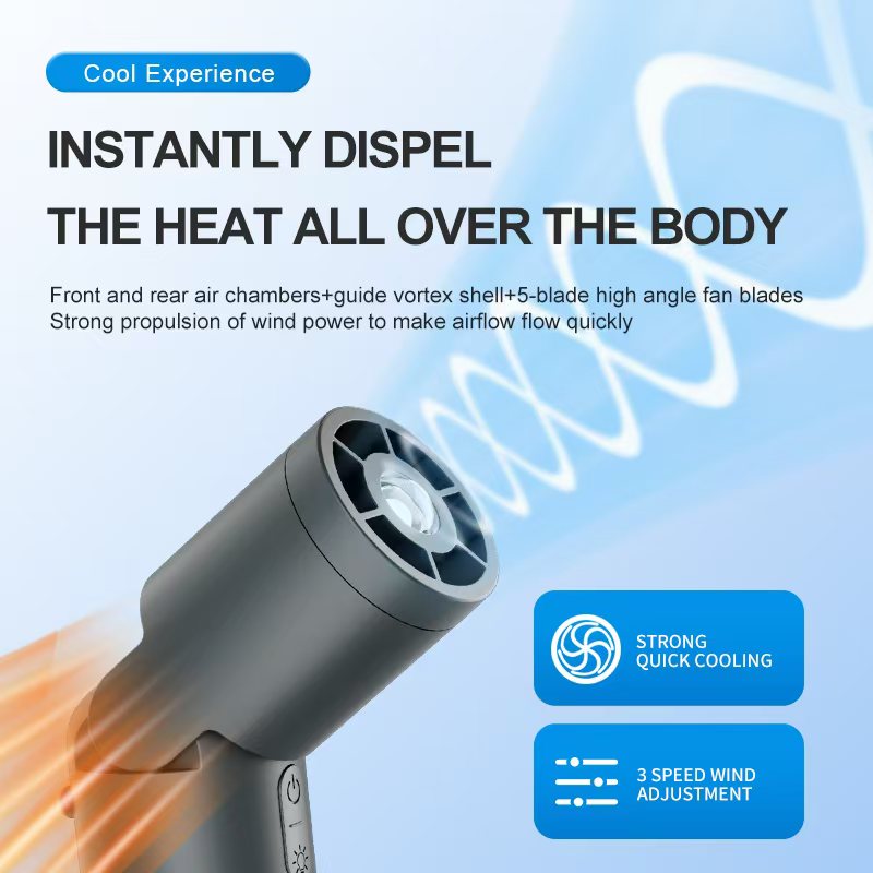 Multifunctional Flashlight Fan – Portable USB Rechargeable Handheld Fan with 3-Speed, 4000mAh Battery for Outdoor Sports & Hiking