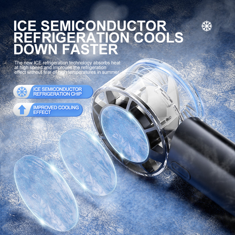 High-Speed Portable Cooling Fan with Ice Pack & USB Type-C Charging – 3 Speed Levels, Rechargeable