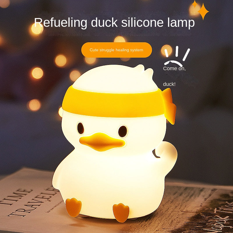 Kids Night Lights Cute Silicone Duck Nursery Lamp for Baby Toddler RGB Animal Night Light for Bedroom Kids Room Gift