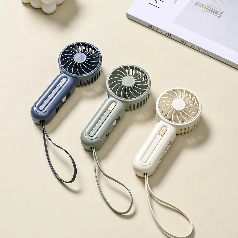 New est Top Sale Factory Portable Mini Rechargeable Outdoor Use BLDC Portable with Power Line Sling Handheld Fan