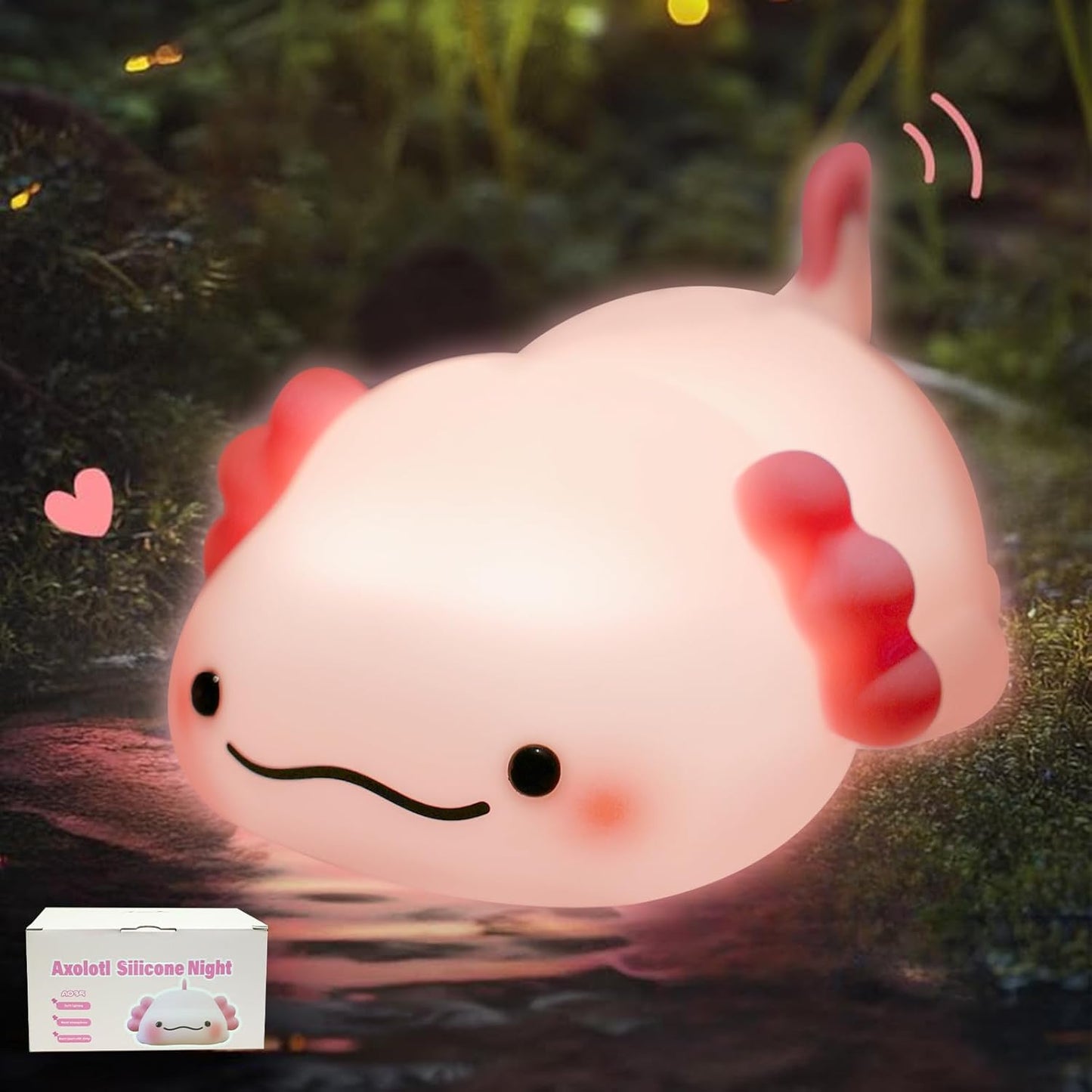 Night Light for Kids - 3-Level Dimmable Silicone Lamp, USB-C Rechargeable Nursery Light with Auto-Off Timer for Bedroom & Breastfeeding (Squishy Animal)