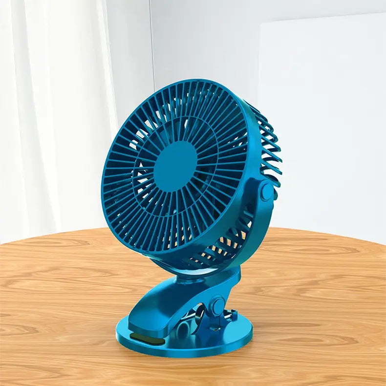 Mini Portable 3 Seconds Rapid Cooling 4th Gear High Wind 10000Mah Battery Mobile Power USB Rechargeable Desk Clip Fan
