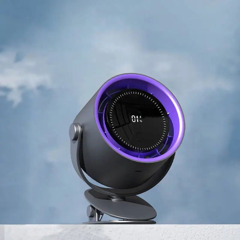 2025 New Oem 100 Speeds Rechargeable Table Fan 1800mAh Rotatable Turbo Strong Wind Office Bedroom Electric Clip Desktop Fan