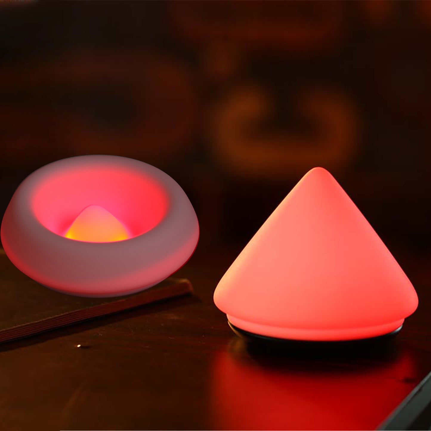 Touch Control Bedside Lamp Volcano Silica Gel Night Light Pat Pat Lights Portable Rechargeable LED Nightstand Lights Atmosphere Light for Bedroom Kids Room Baby Room Decoration Lamp