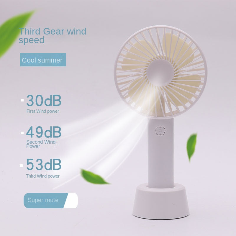 New USB Mini Handheld Small Fan Portable Desktop Large Capacity Rechargeable Fan