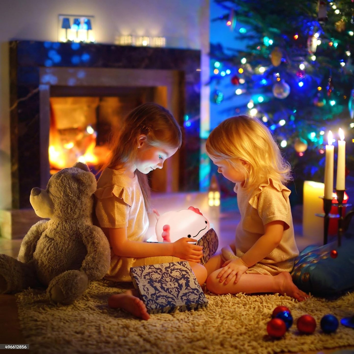 Night Light for Kids - 3-Level Dimmable Silicone Lamp, USB-C Rechargeable Nursery Light with Auto-Off Timer for Bedroom & Breastfeeding (Squishy Animal)