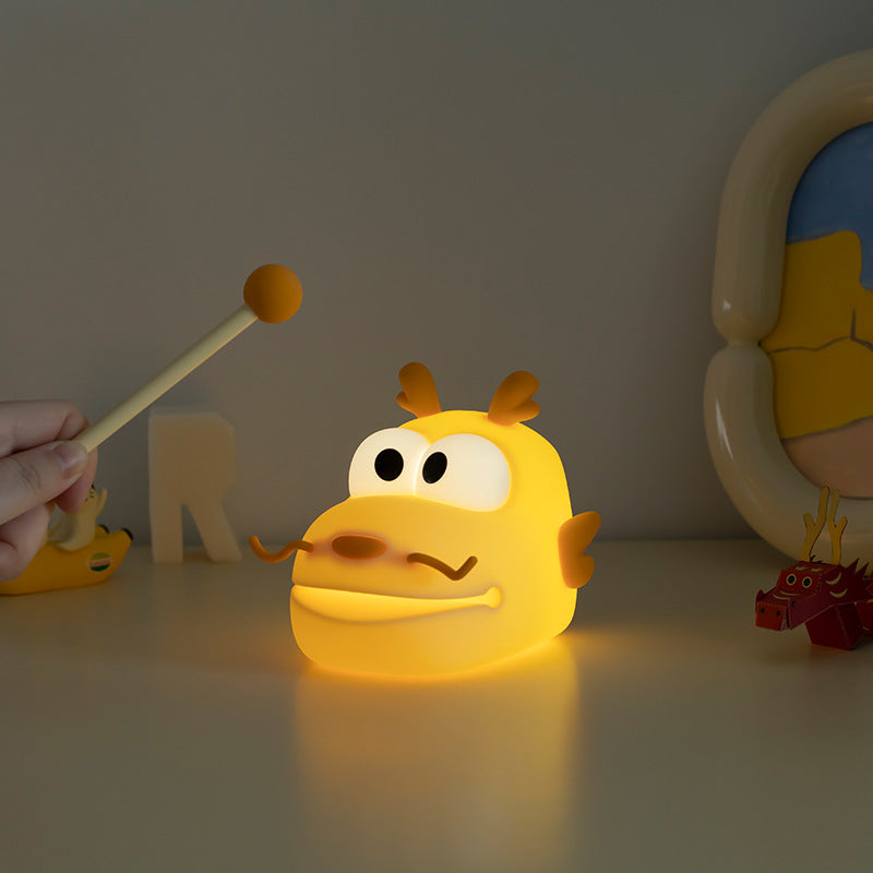 Nursery Light Dragon Theme Silicone Touch Control Bedside Night Light Timer Kids Room Night Light Led Dragon Night Light Cute Dragon Night Light Dragon Night Lights for Kids