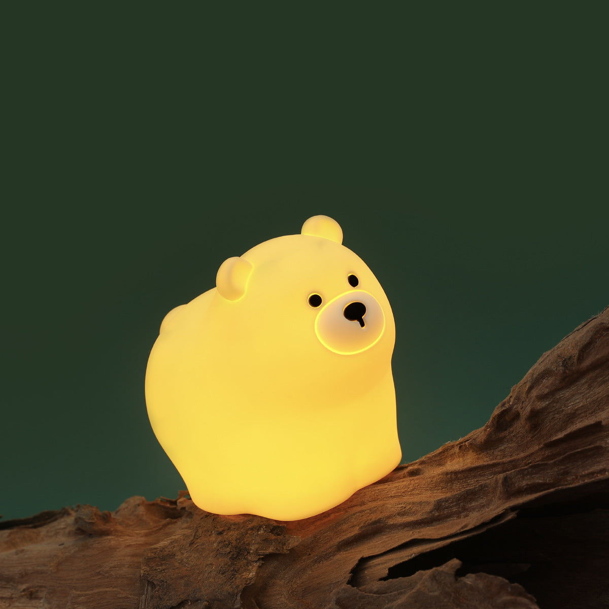 Little Bear Patting Silicone night light, children's bedroom, baby feeding, cute and creative night light, soft light, eye-protecting sleep light