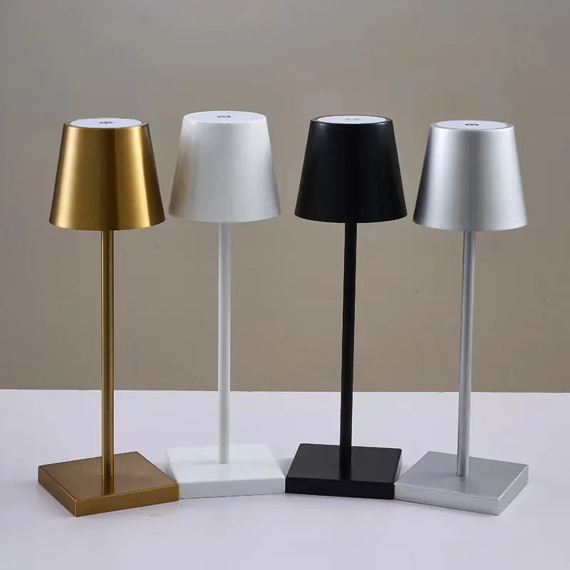 LED Touch Charging Table Lamp High Foot Small Night Light for Outdoor Bar Counter Western Restaurant Atmosphere for Night Tables