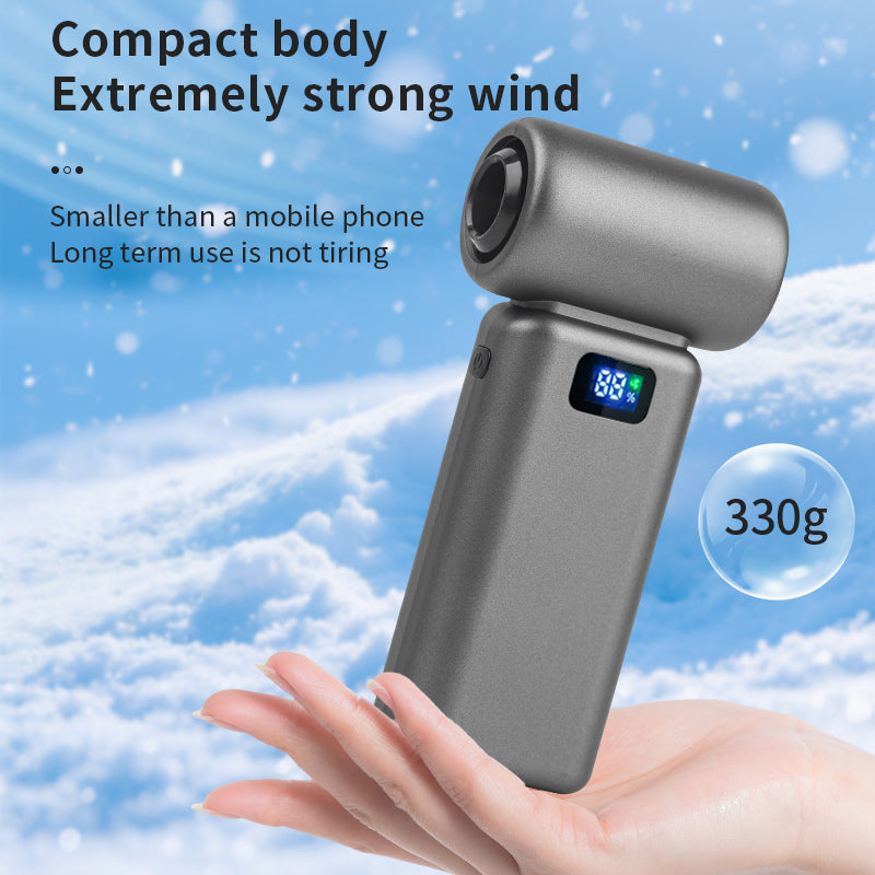 Handheld Powerful Mini Fan – Portable USB Rechargeable Bladeless Fan with Brushless Motor for Instant Cooling