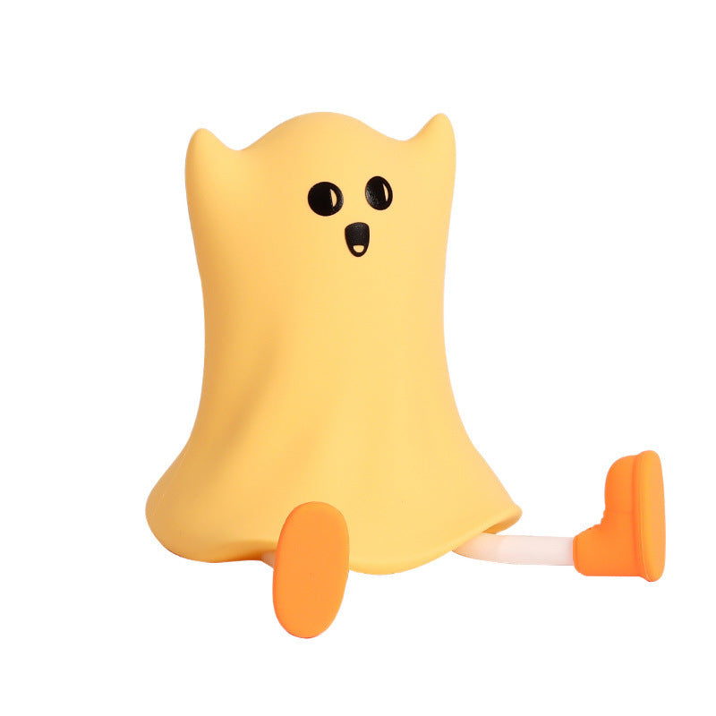 Xmas Ghost Night Light - LED Nursery & Bedroom Decor, Rechargeable Silicone Cute Light