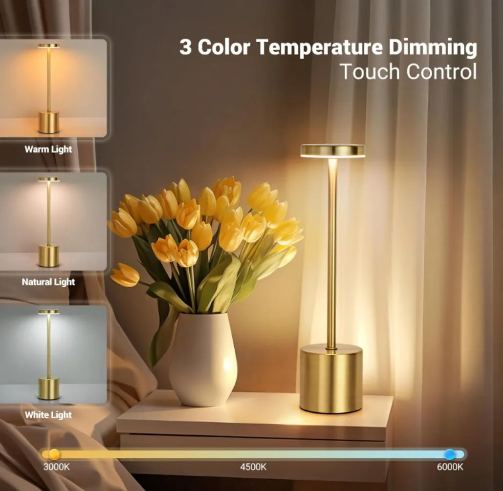 Cross Border Decoration Bedside USB Rechargeable Touch Table Lamp Bar Cafe Rechargeable Ambient Lights