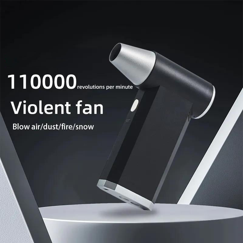 110000 RPM Portable Hand Held Powerful Jet Dry Mini Super Jet Blower Air Duster Mini Turbo Jet Fan for Car Cleaning Camping