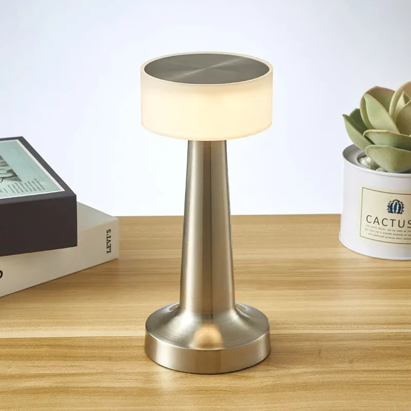 Touch Switch Led Bedside Night Lights Chargeable Desk Light Rechargeable Usb Bar Restaurant Led Table Lamp for Restaurant Hotel