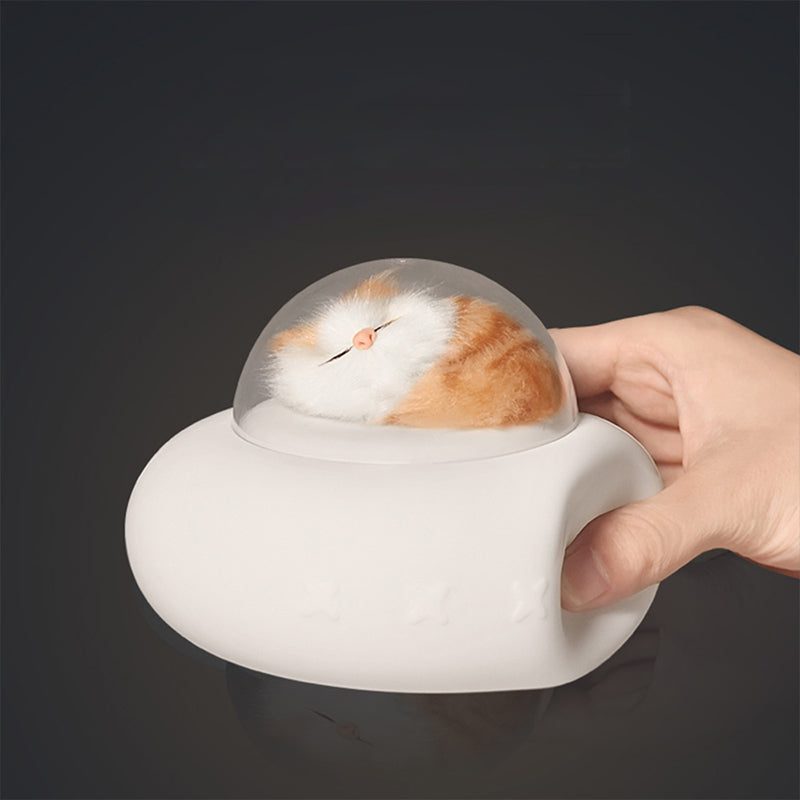 Pet Spaceship Silicone Light USB Small Night Light Cute Cartoon Charging Cute Pet Cat Bedside Led Lamp Cat