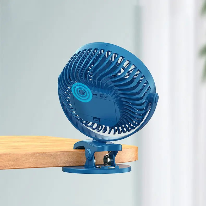 Portable Battery Operated Stroller 360 Degree Rotation Quiet 2000mah Battery Mini USB Rechargeable Clip Table Fan