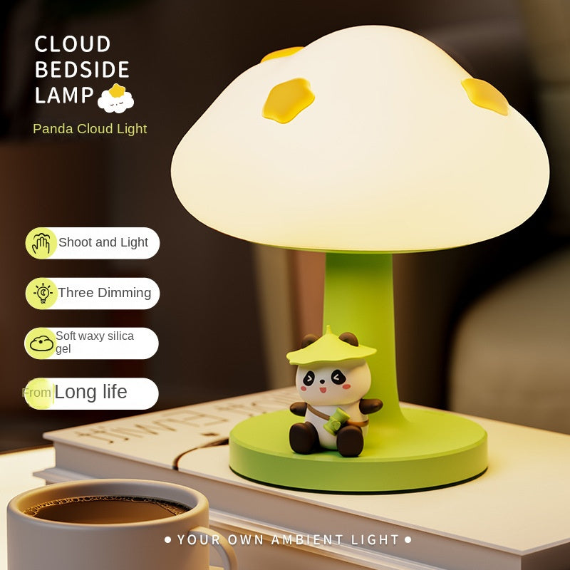 Cloud Bedside Lamp Battery Powered Kids Night Light Small Table Lamp for Baby Nursery Room Essentials Newborn Kawaii Mushroom Touch Lamp
