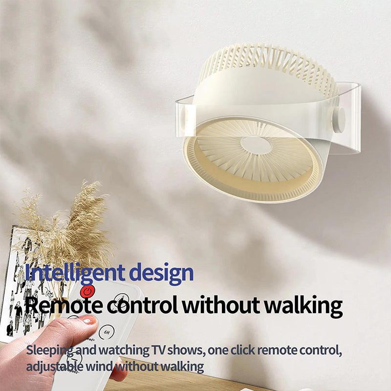 Portable Adjustable Electric Wall Fan Mini Camping Wireless Rechargeable Factory Hanging with 5V Battery for Home Car Hotel Use