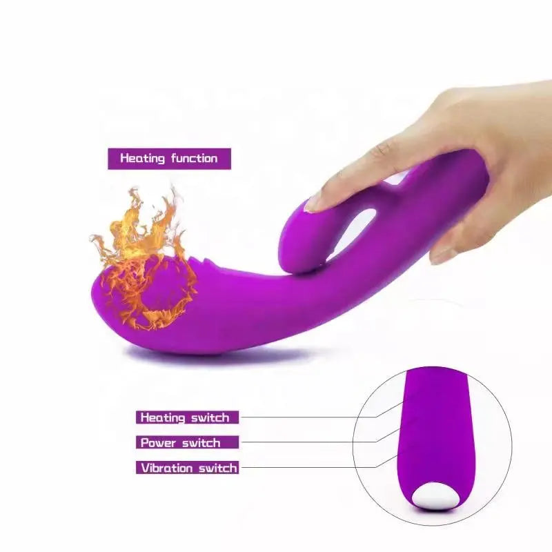 Two Motor G-Spot Sex Toy XL Size Rabbit Vibrator With Double Vibration Ball Bearing Dildo for Women