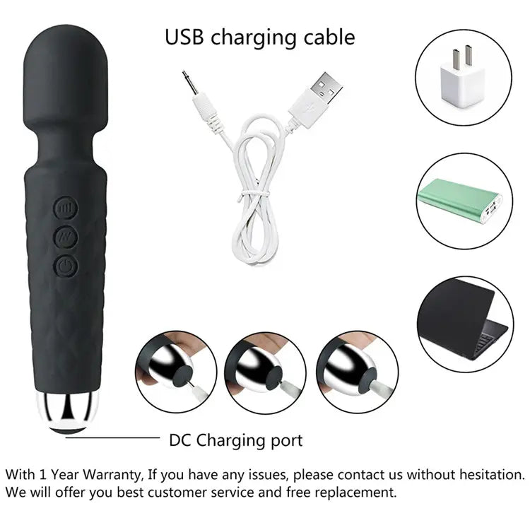 Most Popular Adult Silicon Vibrator Sex Toys Vibrator for Women Wand Vibrator