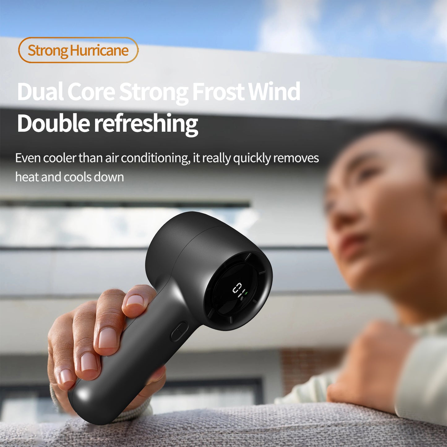 Cross-border 100-speed Violent Turbo High-speed Handheld Fan Outdoor Portable Charging Desktop Mini USB Fan Gift