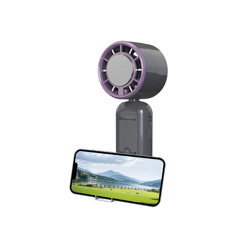 Handheld Foldable Fan with TEC Cooling, 120-Speed Adjustment & Smart Display – 3000mAh Rechargeable Battery, USB Type-C, Phone Holder