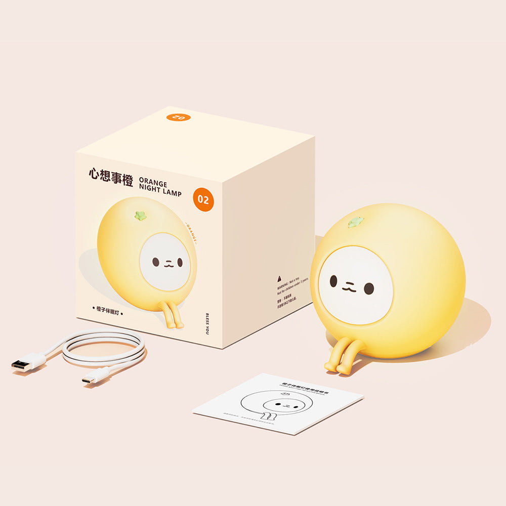 Cute Lemon Night Light for Kids, Brightness Adjustable, Tap Control, Food Grade Silicone, Rechargeable, Baby Night Light Portable Bedside Nursery Lamp, Gift for Girls Boys Toddler Women