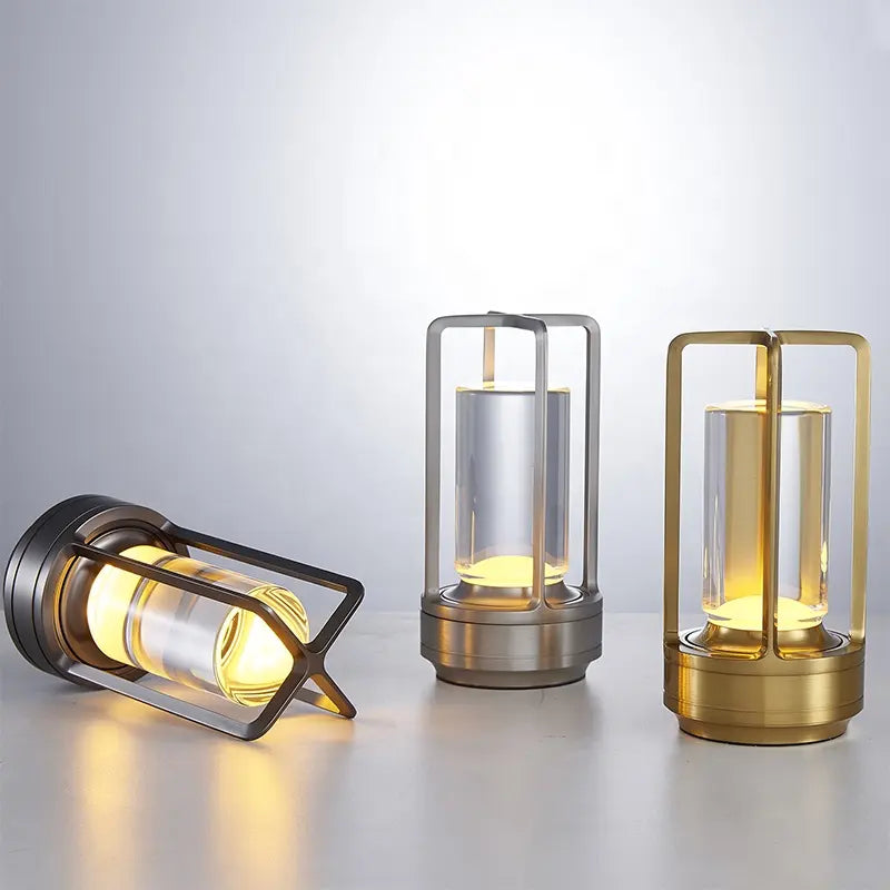 RGB Remote Control Cross USB Rechargeable Lantern Japanese Ambientec Touch Cordless Led Table Lamp for Bar Restaurant