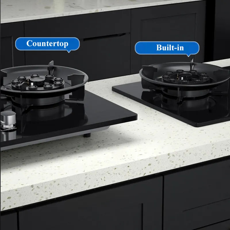 Flip Top Gas Cooker LPG Smart Gas Cooktops Stainless Steels Top Battery 2 burner Gas Stove for Kitchen