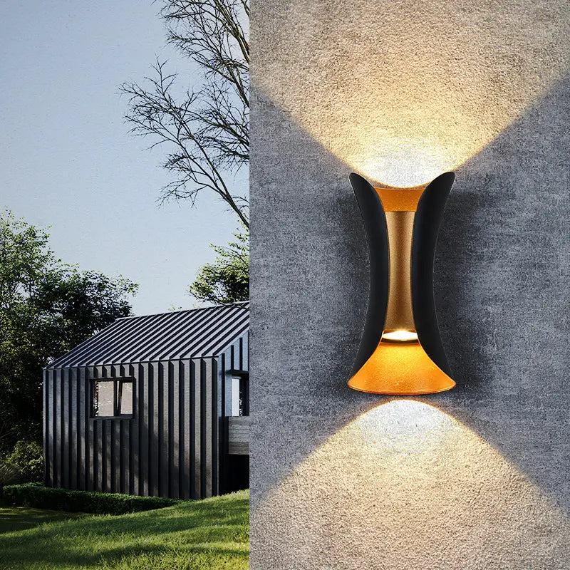 Economic Outdoor Led Wall Light Waterproof IP65 up Down Decorative Wall Lamp Dual Head Lighting for Hotel