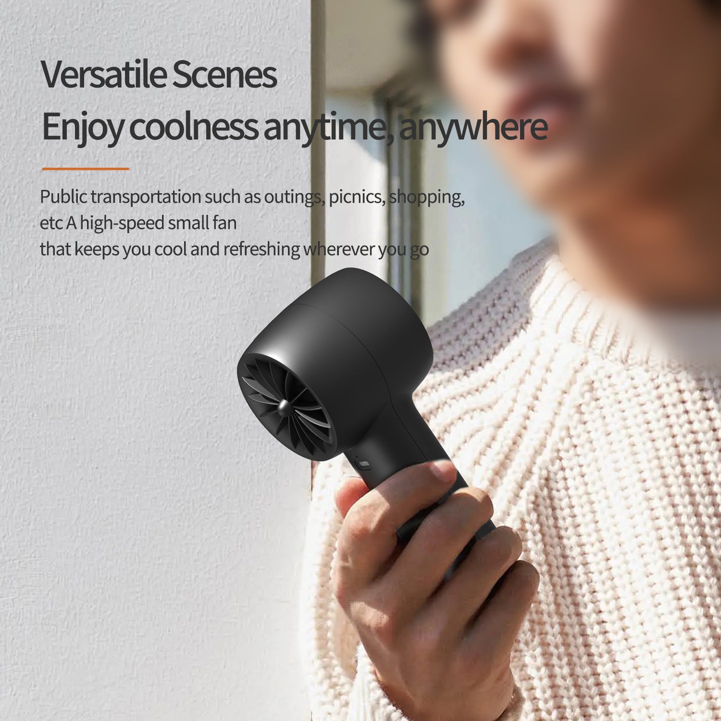 Cross-border 100-speed Violent Turbo High-speed Handheld Fan Outdoor Portable Charging Desktop Mini USB Fan Gift