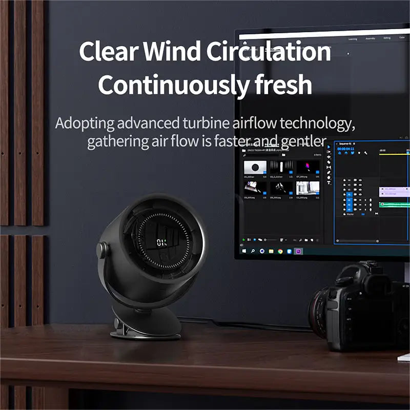 2025 New Oem 100 Speeds Rechargeable Table Fan 1800mAh Rotatable Turbo Strong Wind Office Bedroom Electric Clip Desktop Fan
