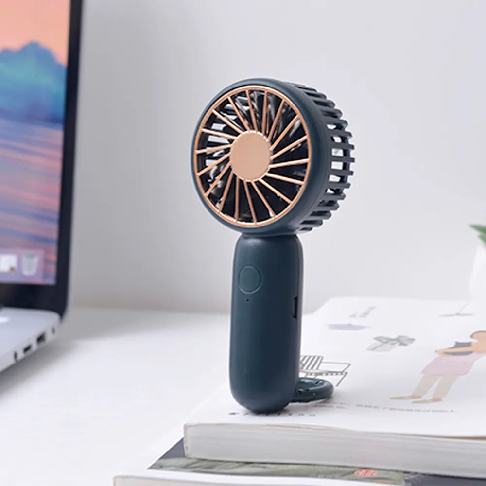 Hot Sales Summer Cooling USB Handheld Portable Carabine Fan Outdoor Rechargeable Battery Personal Pocket Mini Handheld Fan