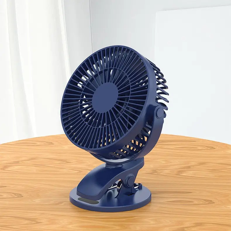 Mini Portable 3 Seconds Rapid Cooling 4th Gear High Wind 10000Mah Battery Mobile Power USB Rechargeable Desk Clip Fan