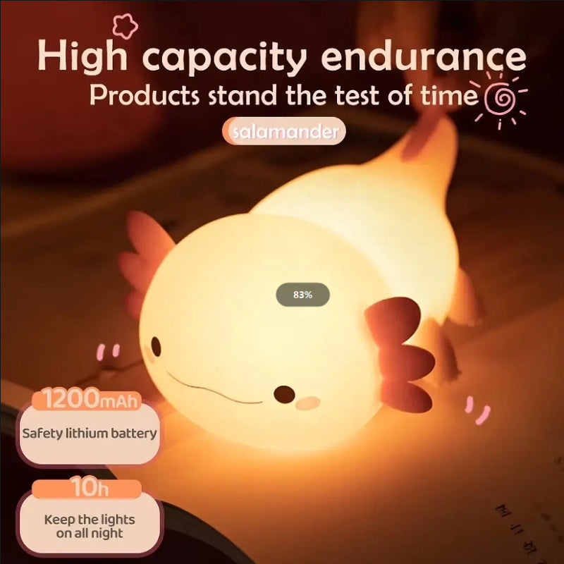 Night Light for Kids - 3-Level Dimmable Silicone Lamp, USB-C Rechargeable Nursery Light with Auto-Off Timer for Bedroom & Breastfeeding (Squishy Animal)