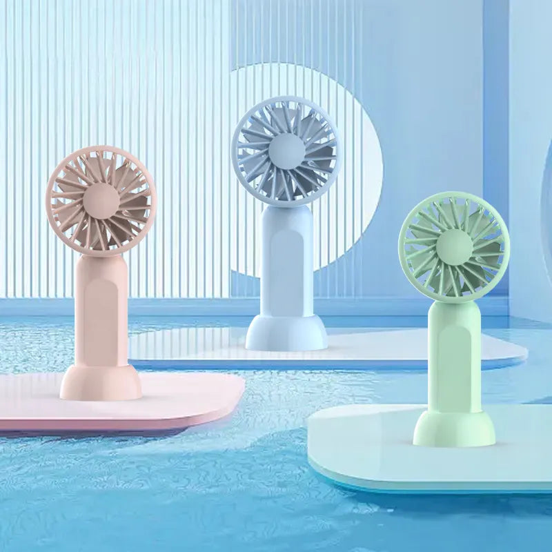 2025 Small Cute Portable USB Rechargeable Handheld Mini Fans with 3 Speeds for Summer Holiday Gift
