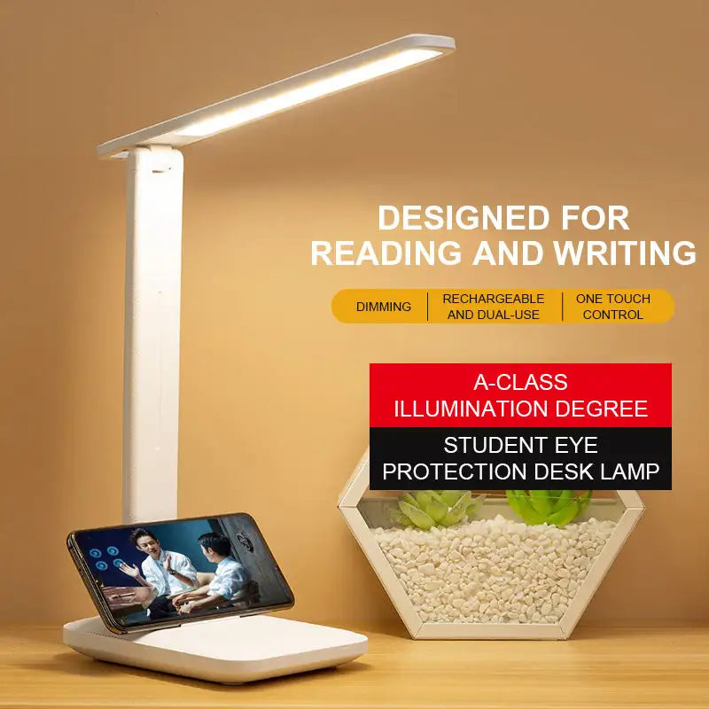 Desk Lamp Eye-Caring Table Lamp Study Lamps with Flexible Arm for Dormitory and Reading Room