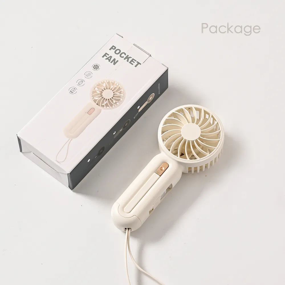 New est Top Sale Factory Portable Mini Rechargeable Outdoor Use BLDC Portable with Power Line Sling Handheld Fan