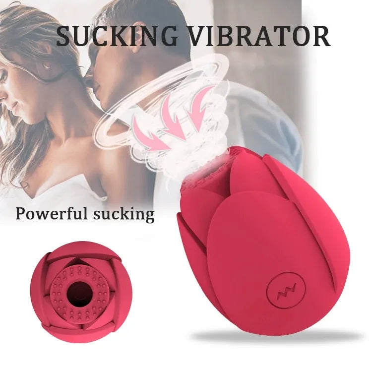 Red Blue Green 10 Frequency Speed Small Sucker Silicone Sucking Vibrating Sex Toys Rose Vibrator for Woman