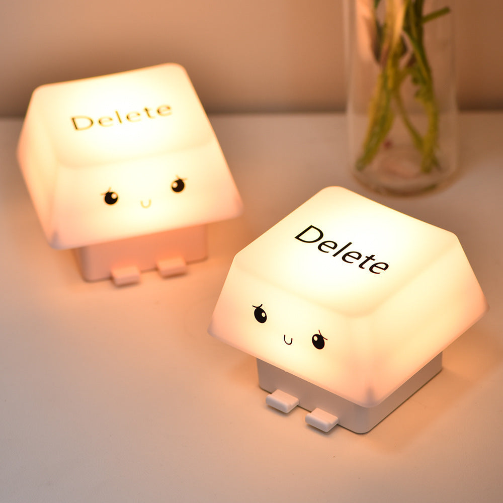 Modern and simple button-type ambient night light with USB charging, children's bedroom sleep bedside lamp