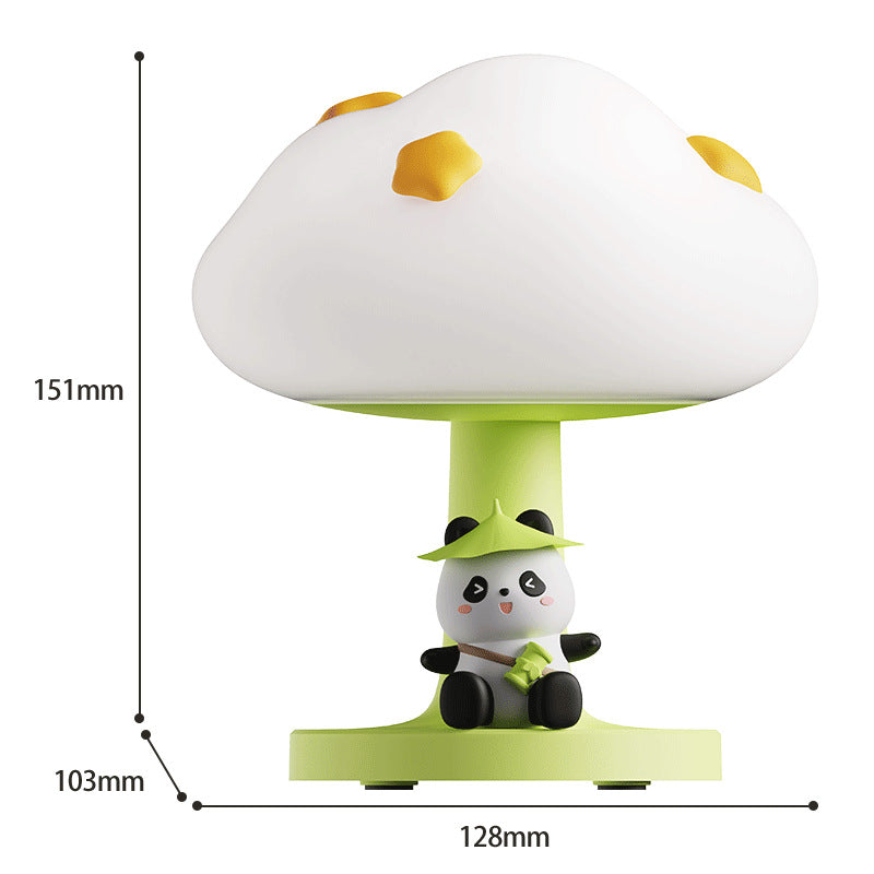 Cloud Bedside Lamp Battery Powered Kids Night Light Small Table Lamp for Baby Nursery Room Essentials Newborn Kawaii Mushroom Touch Lamp