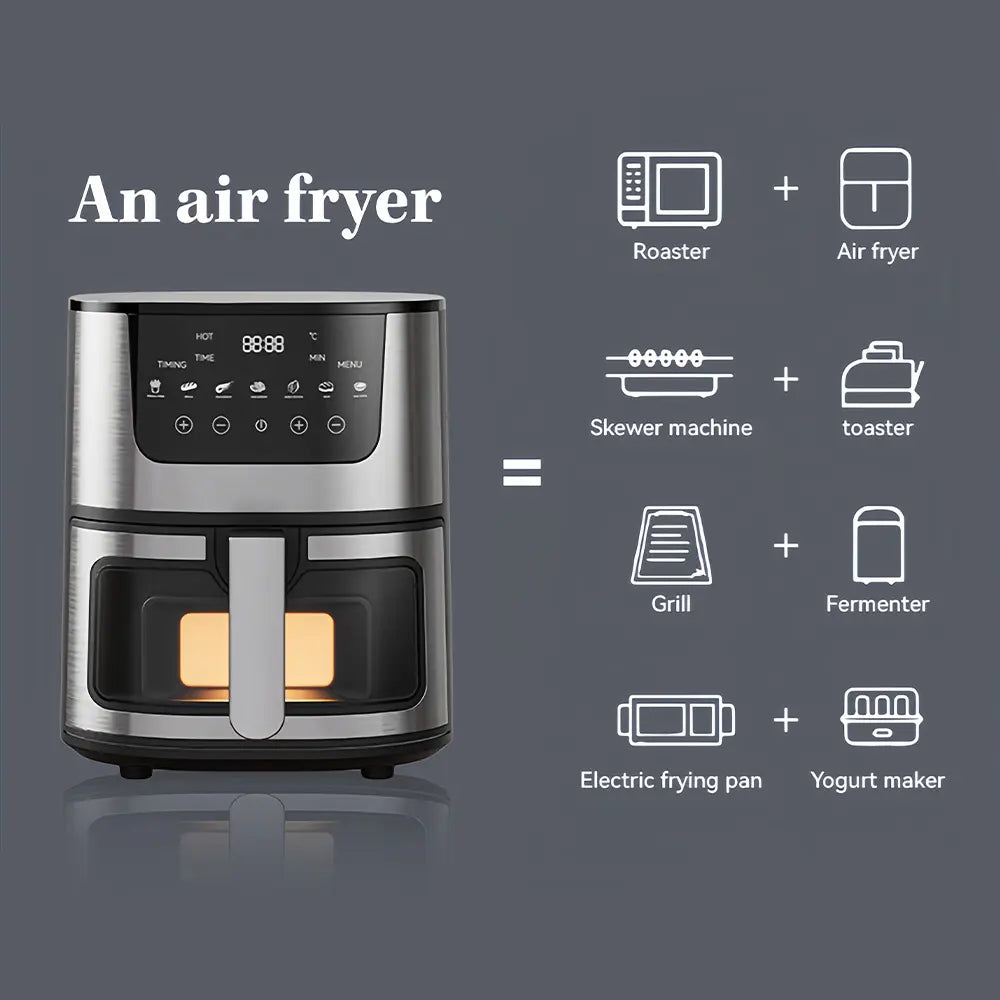 Factory Supply OEM ODM Mini air Fryer 1400W 4.5L Airfryer Fryer Stereoscopic Heating Airfryer Oven