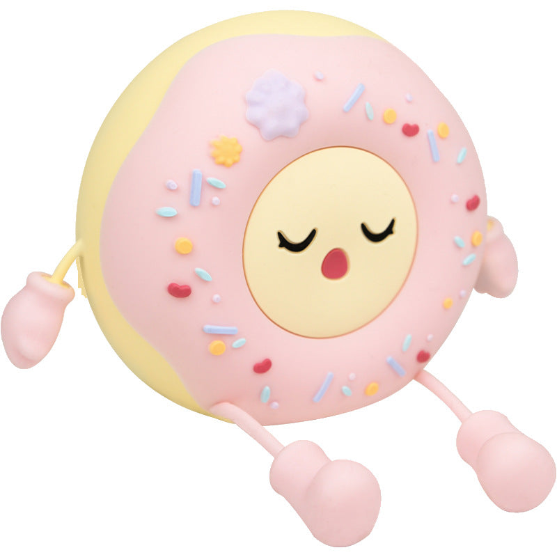 Doughnut Night Light - Cute Donut Night Lamp USB Rechargeable, Auto-Off Bedside Sleep Lamp, Office Study Room Home Desk Ornament, Birthday Gifts for Girls, Boys, Teens, Friends