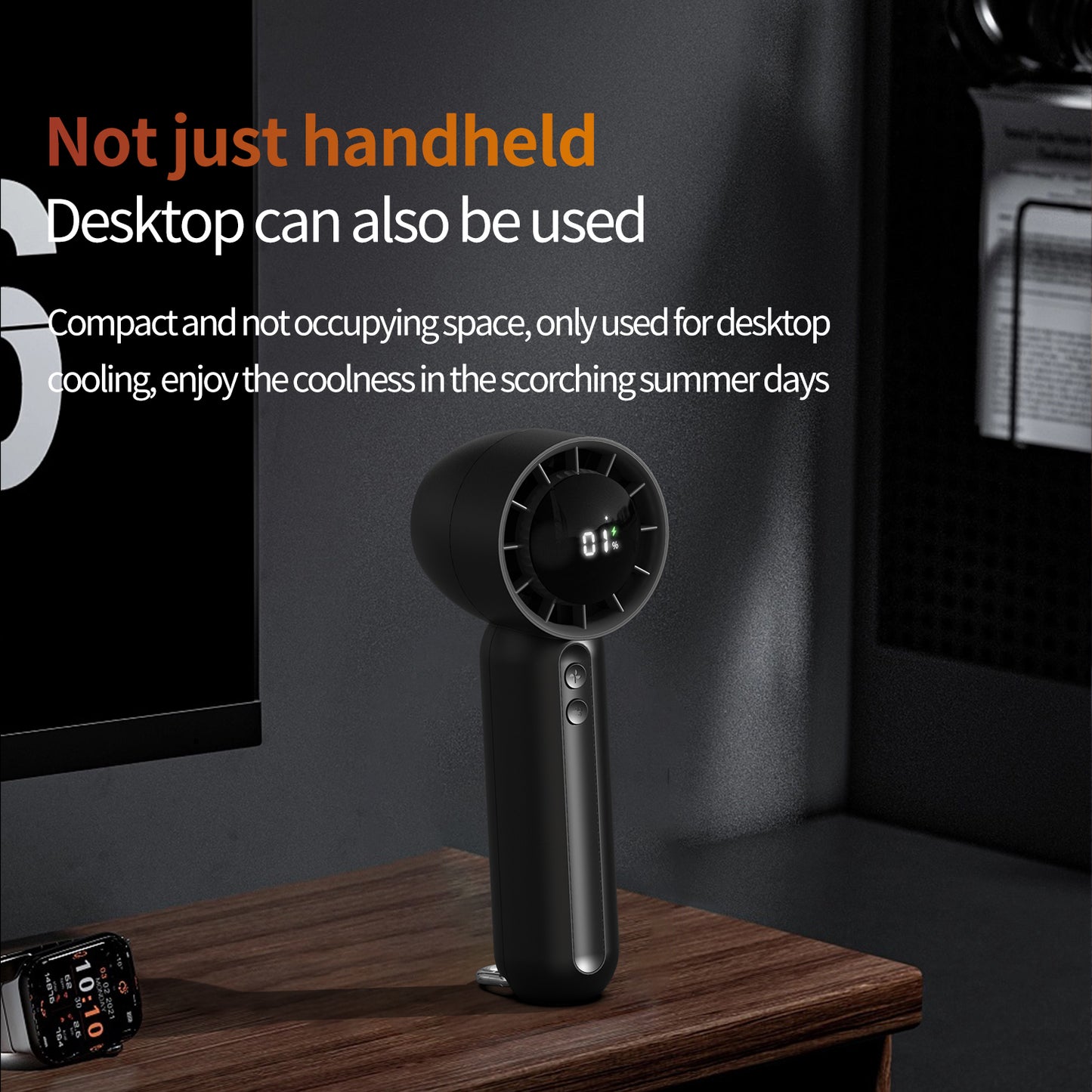 New Creative 100-speed High-speed Handheld Mini USB Fan Outdoor Desktop Violent Turbo Fan