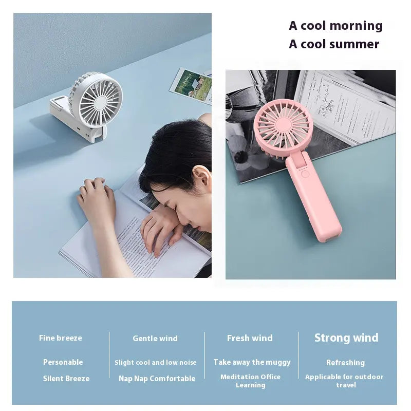 Factory Wholesale Mini Rechargeable Fan Packaging Box Sweetfull Handheld Fan Mini Portable Fan