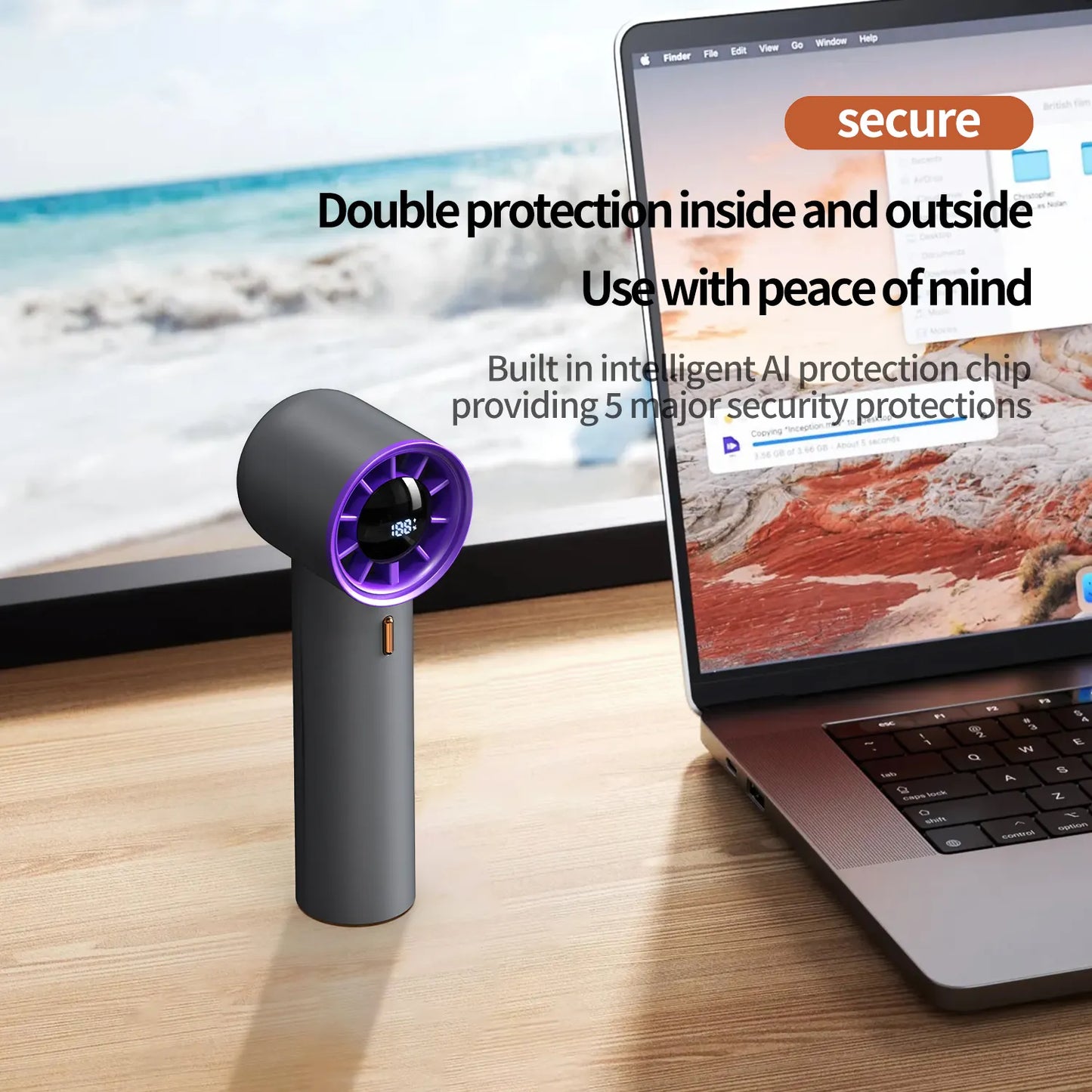 Outdoor Wholesale Handheld Mini Portable Personal Outdoor Hand Cooling Cooler Held Rechargeable Fan Electric Air Cooling Fan