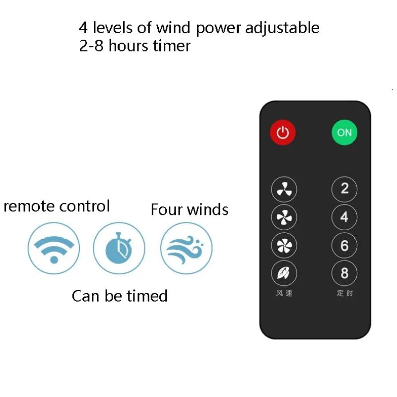USB Rechargeable Small Ceiling Fan with Wireless Remote Control Outdoor Camping Dormitory Long Battery Life High Wind Power Mini Ceiling Fan