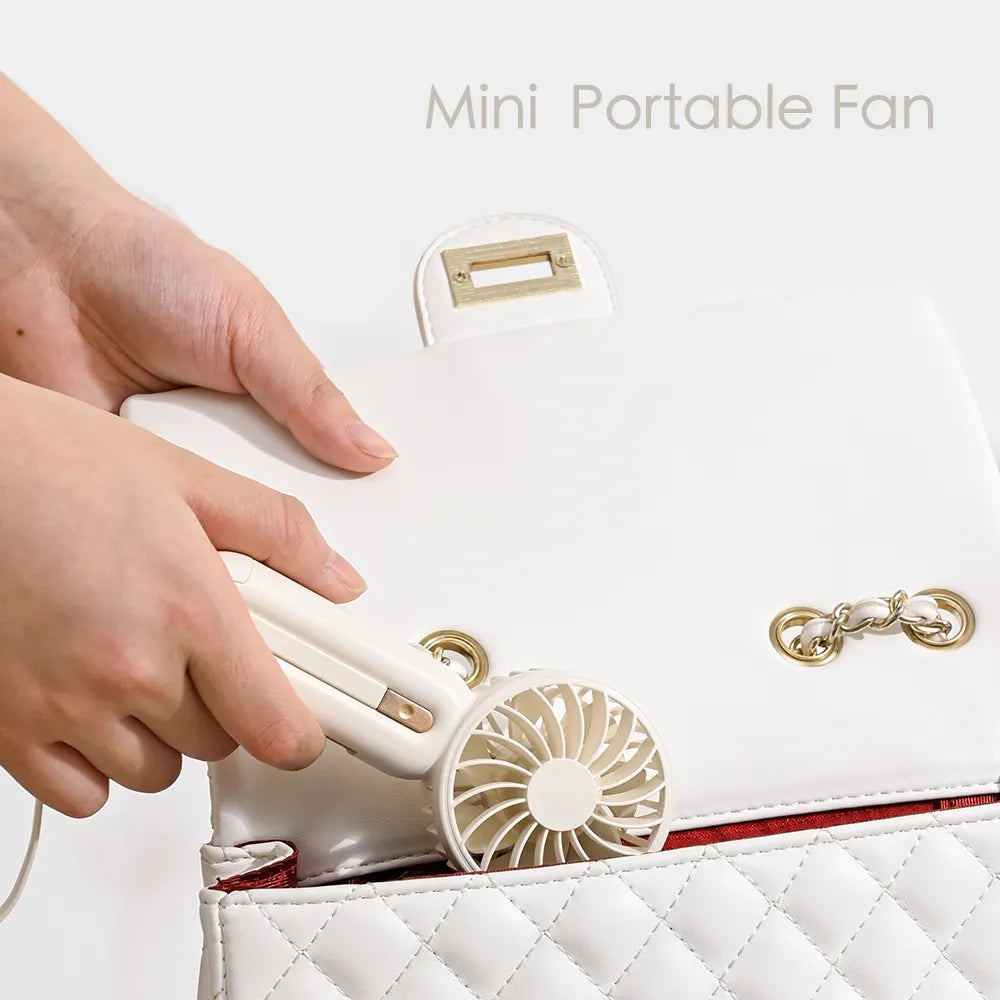 New est Top Sale Factory Portable Mini Rechargeable Outdoor Use BLDC Portable with Power Line Sling Handheld Fan