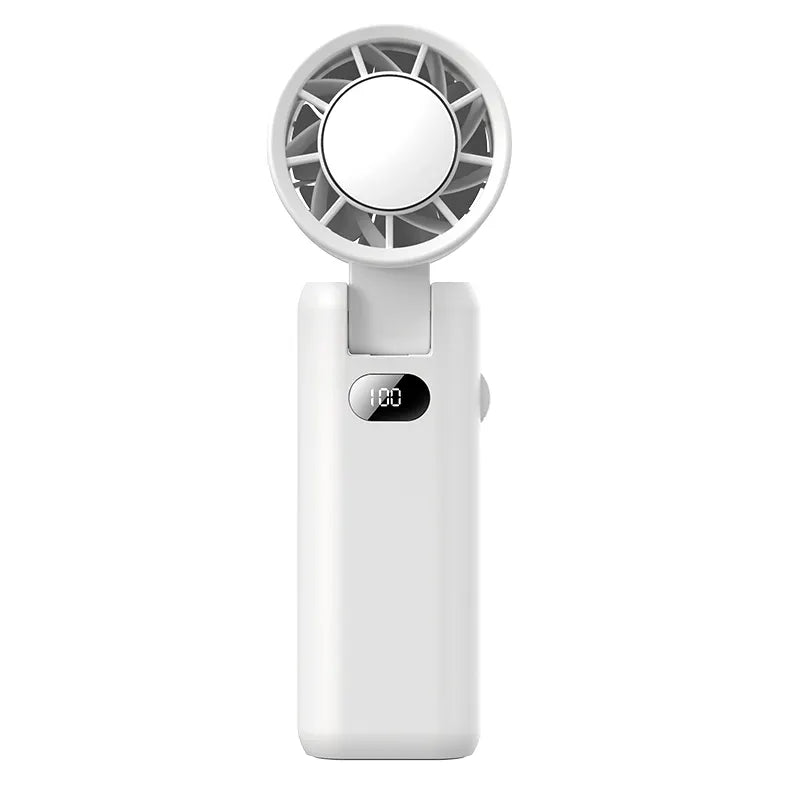 New Turbo Intelligent Digital Display Cold Compress Handheld Fan High Speed Refrigeration Folding Portable Fan