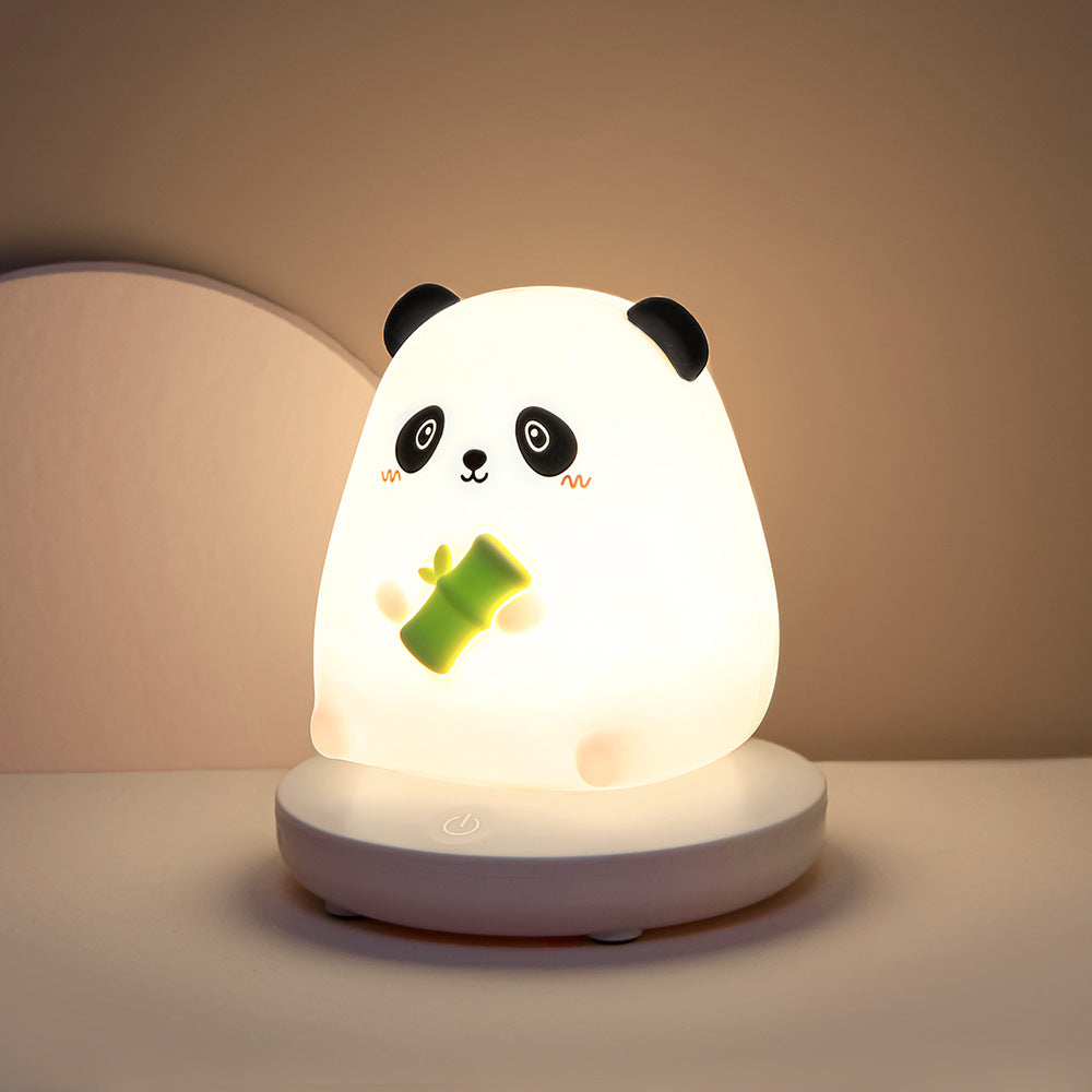 Amusingtao LED Children Night Light, Cute Bunny Night Light Bunny Lamp Soft Silicone Night Light with Touch Sensor, Protable Led Animal Silicone Kids Lamp USB Rechargeable Bedside Lamp